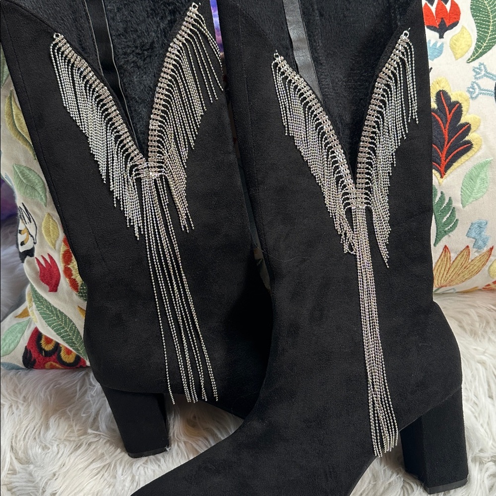 Rhinestone Fringe Cowgirl Boots - Picture 14 of 14
